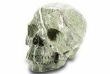 Realistic, Green Zebra Jasper Skull #378743-2